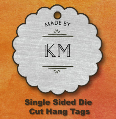 Custom die cut hang tags